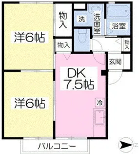 TSコート【201号号室】の間取り