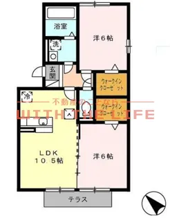 2LDKの間取り画像