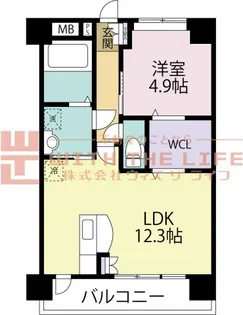 プラムフィールド東櫛原【302号号室】の間取り