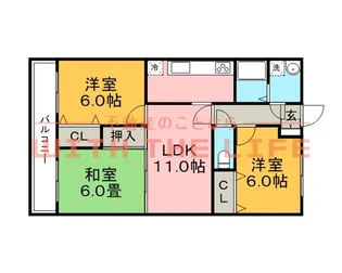 レジデンス高屋敷【305号号室】の間取り