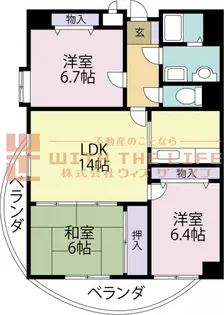 パレ・クレール【401号号室】の間取り