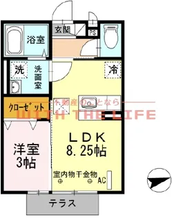 セジュール・ディア・モント【203号号室】の間取り