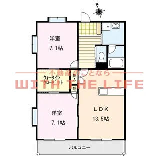 レフィナードパティオ【303号号室】の間取り