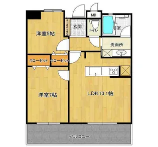 エイルマンション諏訪野エクシア【503号号室】の間取り