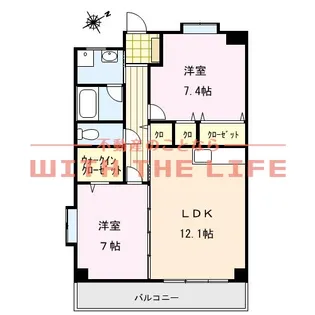 クロスロード【207号号室】の間取り