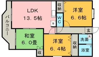 コンドミニアム都麗殷【102号号室】の間取り