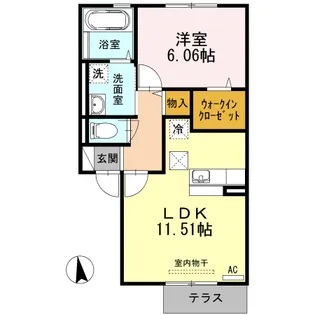 ニューライフつぶく5【102号号室】の間取り