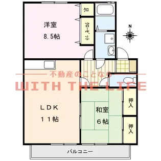 ハイカムール国分【205号号室】の間取り