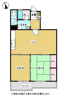 レジデンス鸞鳳【102号号室】の間取り