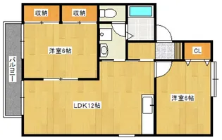 プレジール楠【101号号室】の間取り