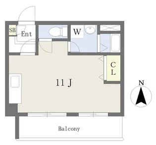 メゾンミラノ【202号号室】の間取り