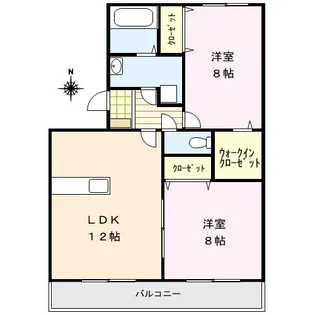 ハウスフリーデⅡ【203号号室】の間取り