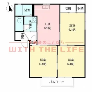 コンフォート山川【A202号号室】の間取り