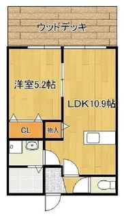 エブリポターミ【101号号室】の間取り