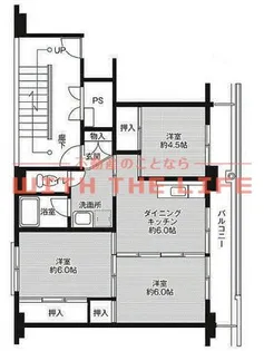 ビレッジハウス下広川【1-406号号室】の間取り