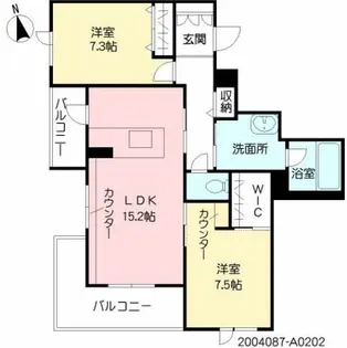 Agreable(アグレアーブル)【202号号室】の間取り