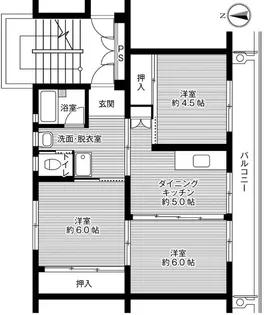 ビレッジハウス佐賀第二【1-105号号室】の間取り