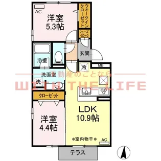 メゾンドール【105号号室】の間取り
