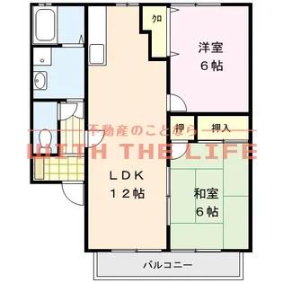 パピオン津福【202号号室】の間取り