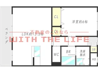 ドゥブラン上津【203号号室】の間取り
