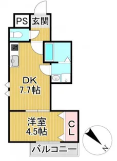 花畑プレミア【201号号室】の間取り