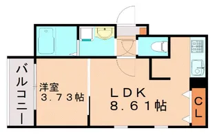 YTK Kurume【101号号室】の間取り