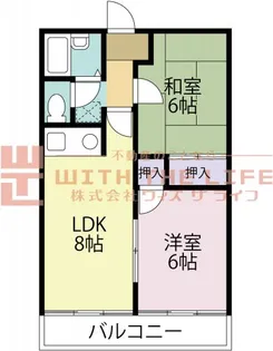 ブライト田中【102号号室】の間取り