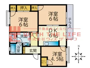ウォルケネスト梅満【B101号号室】の間取り