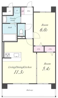 ムーンリバー久留米駅南【103号号室】の間取り