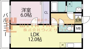 コーポラス青柳【101号号室】の間取り