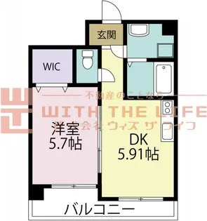 ジュネス合川【103号号室】の間取り