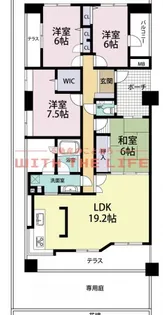 ランドゥール城南の杜【101号号室】の間取り