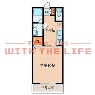 1Kの間取り画像