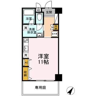 ザ・ライフ南久留米スタイル【102号号室】の間取り