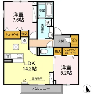 エクセル東合川Ⅲ【103号号室】の間取り