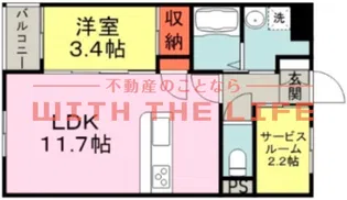 ベルオロール大善寺【203号号室】の間取り
