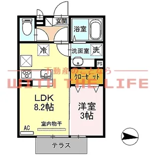 アモリール津福【A101号号室】の間取り