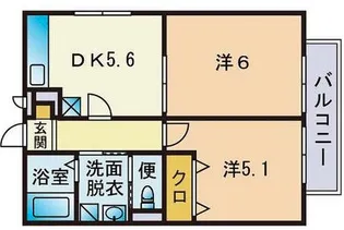 アムールひろかわ【105号号室】の間取り