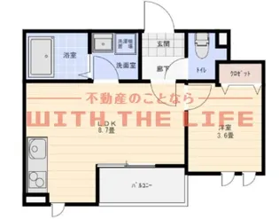 シエレトワール【102号号室】の間取り