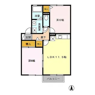 セジュールプリム【202号号室】の間取り