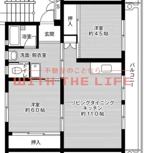 ビレッジハウス大牟田【1-402号号室】の間取り