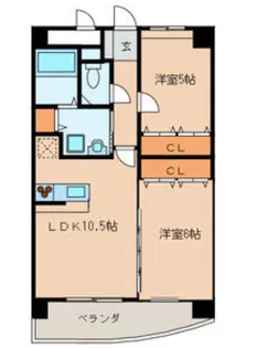E・POPULARⅡ(イーポプラールツー)【302号号室】の間取り
