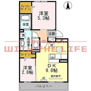 パレスプリメーロ【102号号室】の間取り