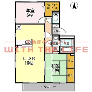 バティール西小森野【C308号号室】の間取り