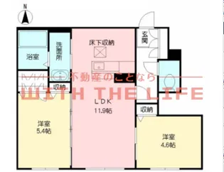 シャーメゾン善導寺【104号号室】の間取り