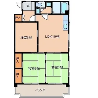 WEC久留米(ダブルイーシークルメ)【105号号室】の間取り