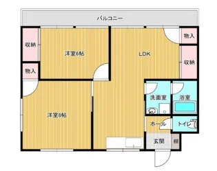 野中ハイツ【302号号室】の間取り