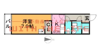 サンマリノ津福【B105号号室】の間取り