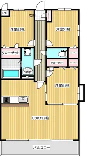 ブリリアントクレール【105号号室】の間取り