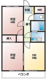 ボヌールM(エム)【106号号室】の間取り